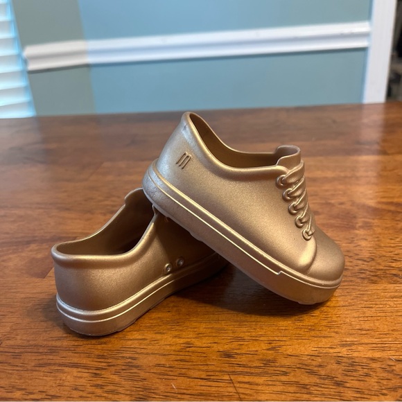 Mini Melissa Be Mini Sneakers Gold Shoes size 5 - Picture 1 of 9